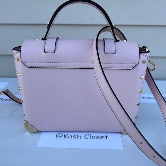 Michael Kors Manhattan Satchel Medium Leather Powder Blush - Picture 5 of 10